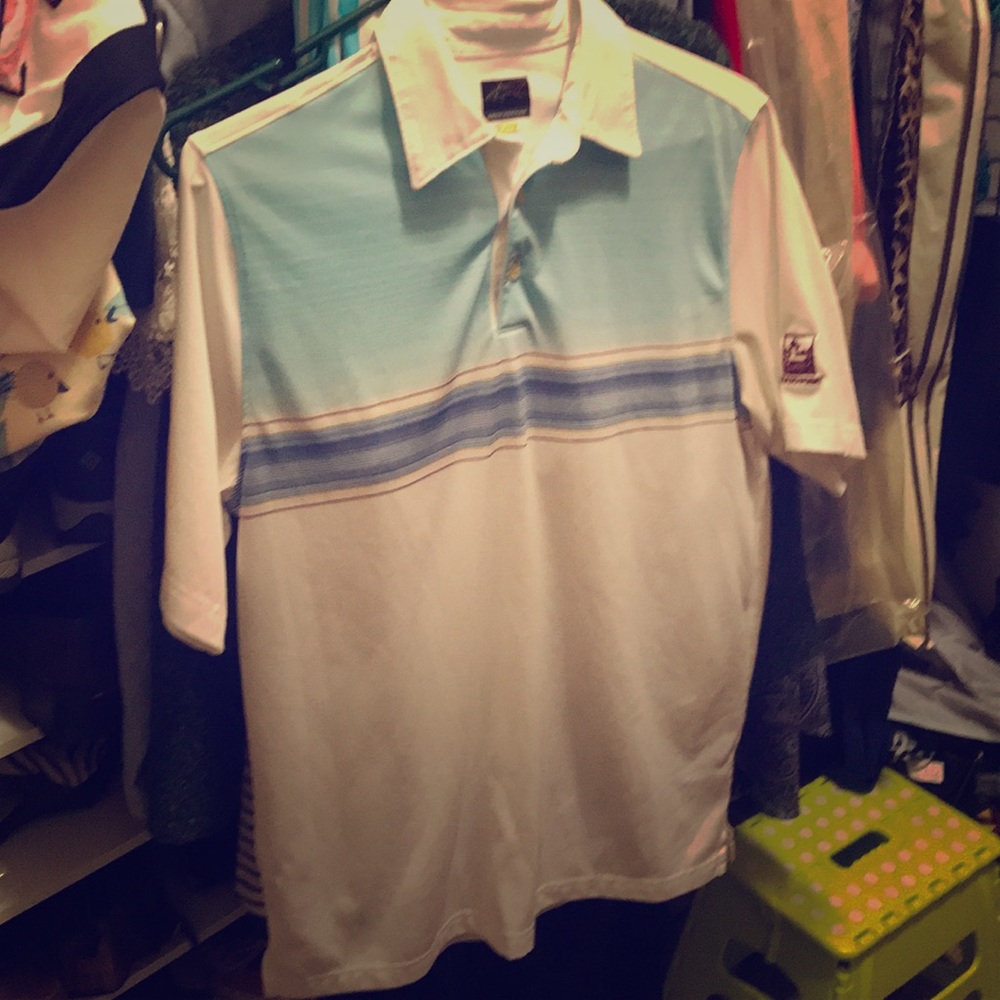 Men’s Greg Norman Golf Shirt, Size Small, white
